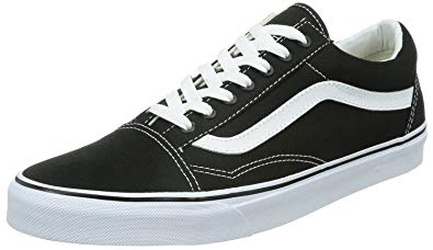 Vans Unisex Old Skool Skate Shoe Black/White 6