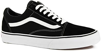 Vans Unisex Old Skool Black/White Skate Shoe (9 B(M) US Women / 7.5 D(M) US Men)